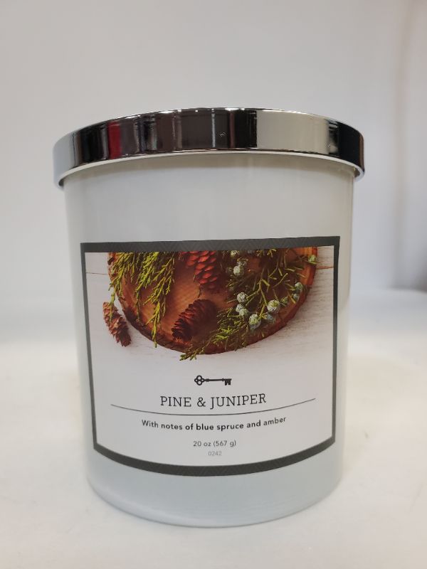 Photo 2 of Threshold - 3 Wick Glass Jar Candle - PINE & JUNIPER