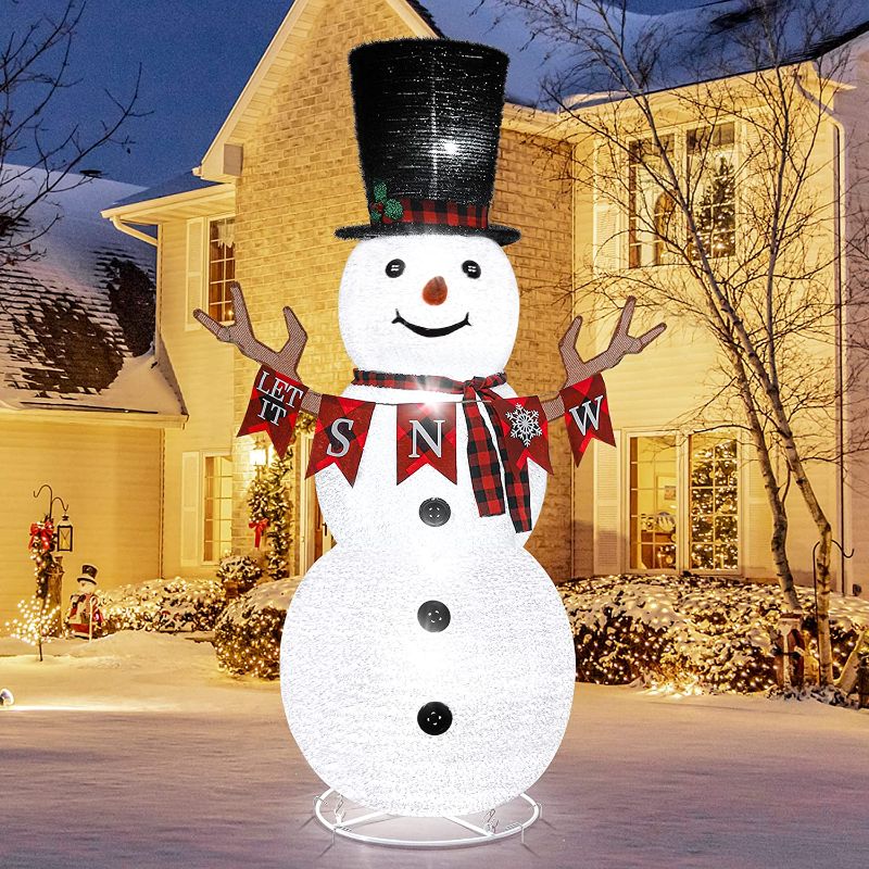 Photo 3 of "QZYL - 6FT Collapsible Snowman Christmas Decoration