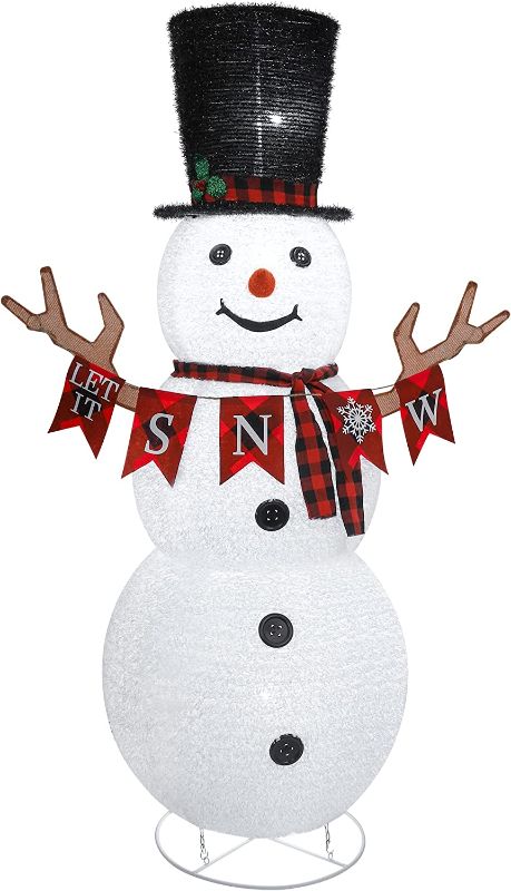 Photo 1 of "QZYL - 6FT Collapsible Snowman Christmas Decoration