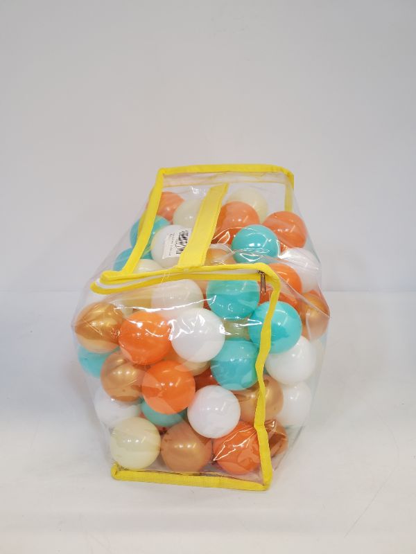 Photo 4 of Sunwhat -  100pc Plastic Balls for Ball Pit,Crush Proof, Non Toxic for Baby Toddler Ball Pit with Storage Bag, Play Tents & Indoor & Outdoor