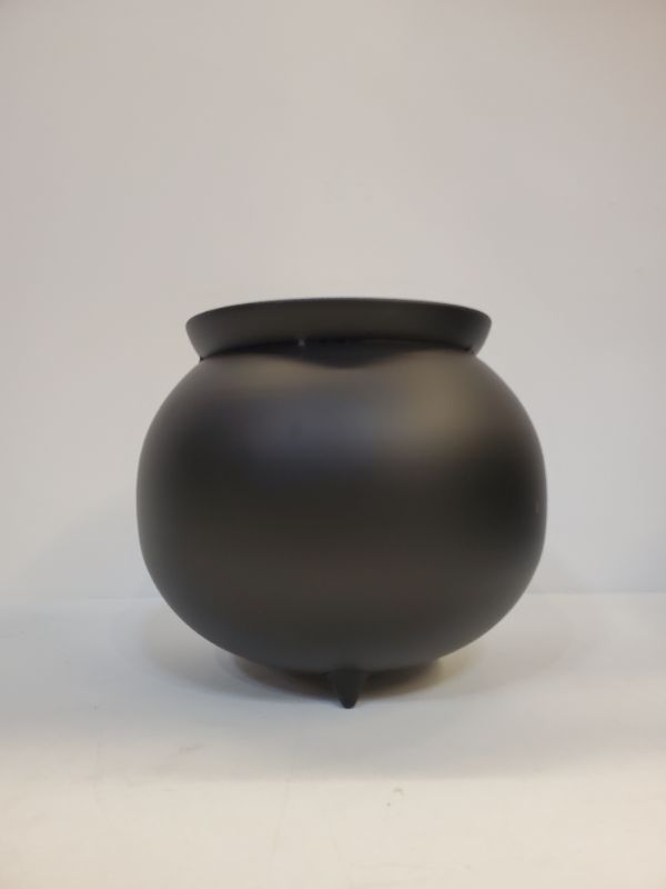 Photo 6 of Hyde & EEK! Boutique - Black Metal Cauldron Planter - 9.25 inches (H) by 10.5 inches (W) by 10.5 inches (D)
