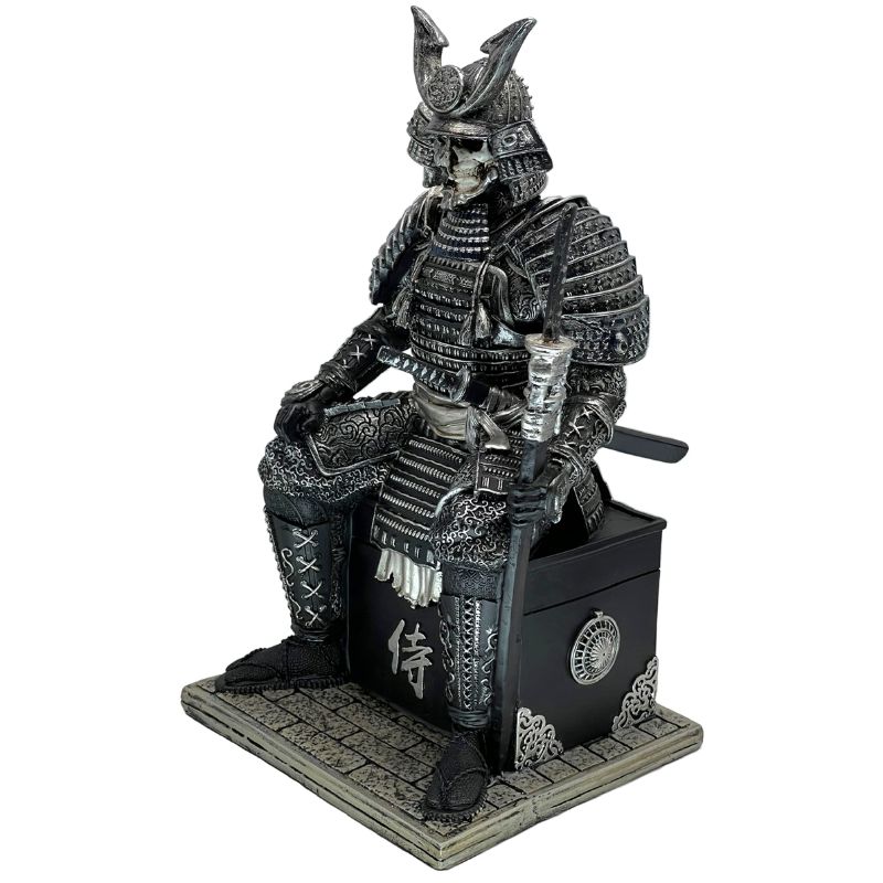 Photo 1 of LOOYAR Medieval Ancient Samurai Undead Warrior Resin Statue Ornament Figurine  (Black Silver)850033188011