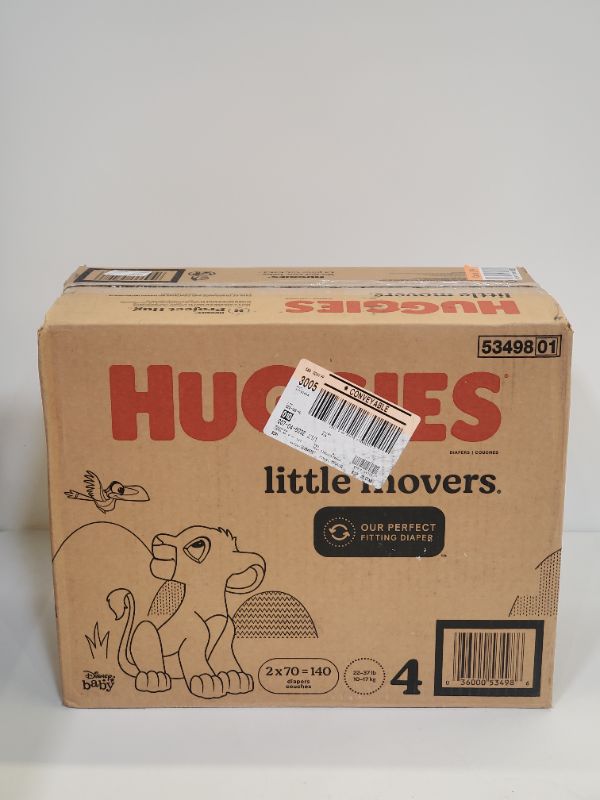 Photo 2 of Huggies Little Movers Baby Diapers Size 4,  (140 Count)  (Pack of 2 of 70 Count) 