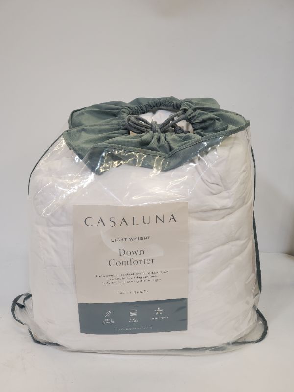 Photo 1 of Ultra Weight 600 Fill Power Premium Duck Down Hypoallergenic RDS Certified Machine Washable Comforter - Casaluna - full/queen 