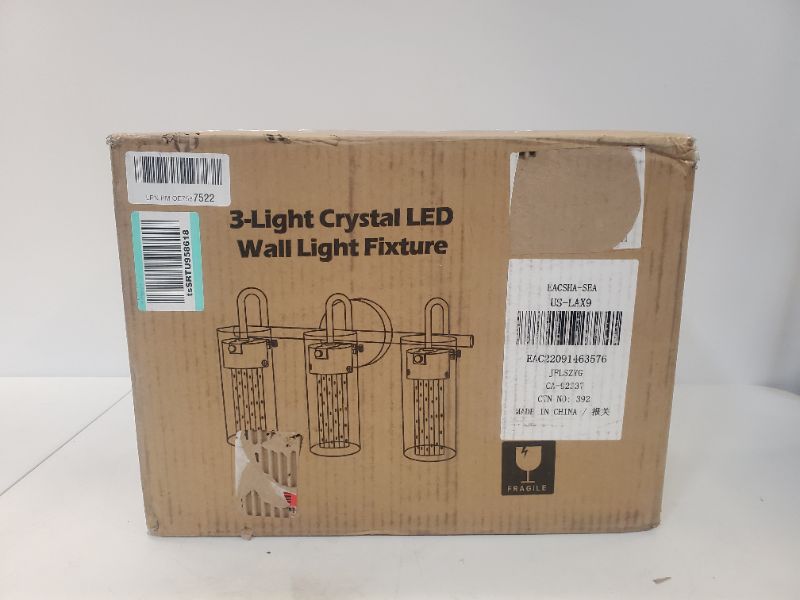 Photo 5 of 3-light Crystal LED Wall Light Fixture 