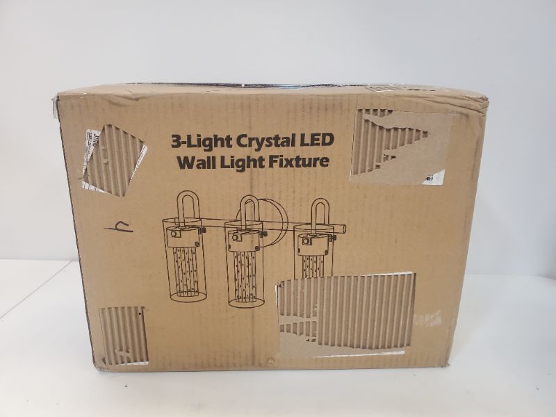 Photo 4 of 3-light Crystal LED Wall Light Fixture 