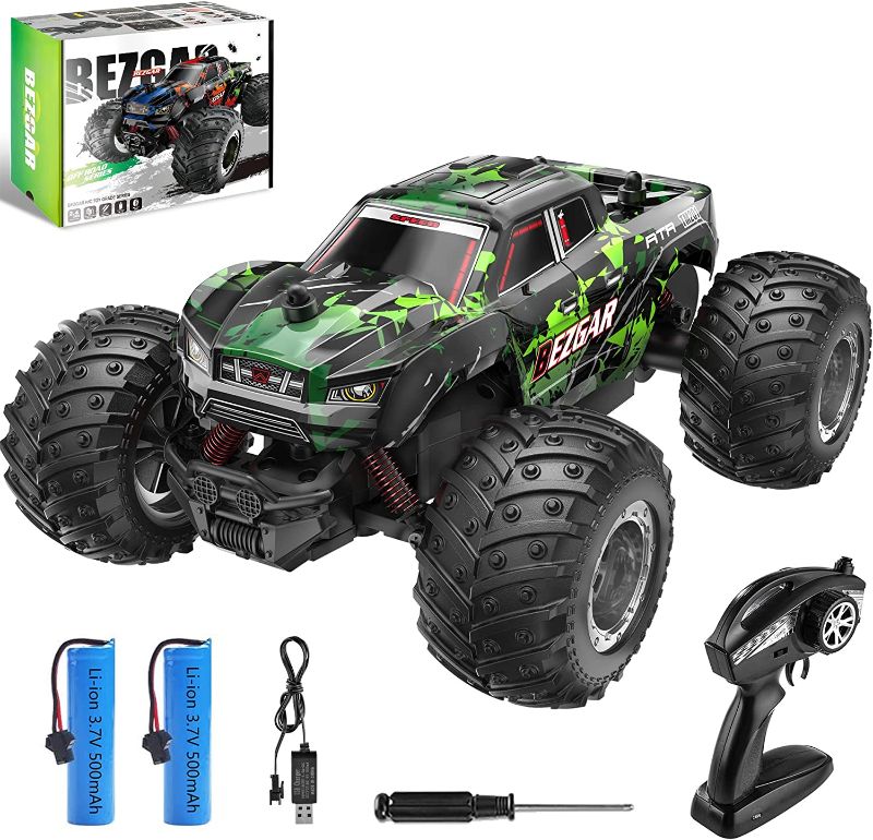 Photo 1 of BEZGAR TM201 Remote Control Car 2.4GHz All-Terrain 15Km/h Off-Road RC Car Toys - COLOR BLUE 