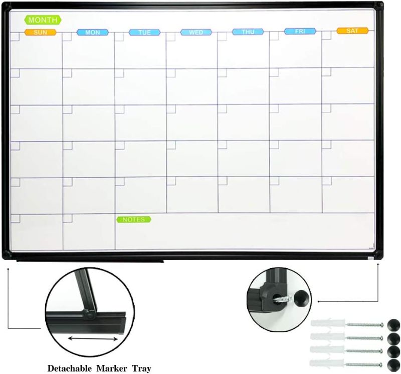 Photo 2 of JIL OFFICE DRY ERASE CALENDAR WHITEBOARD 24" X 18" 