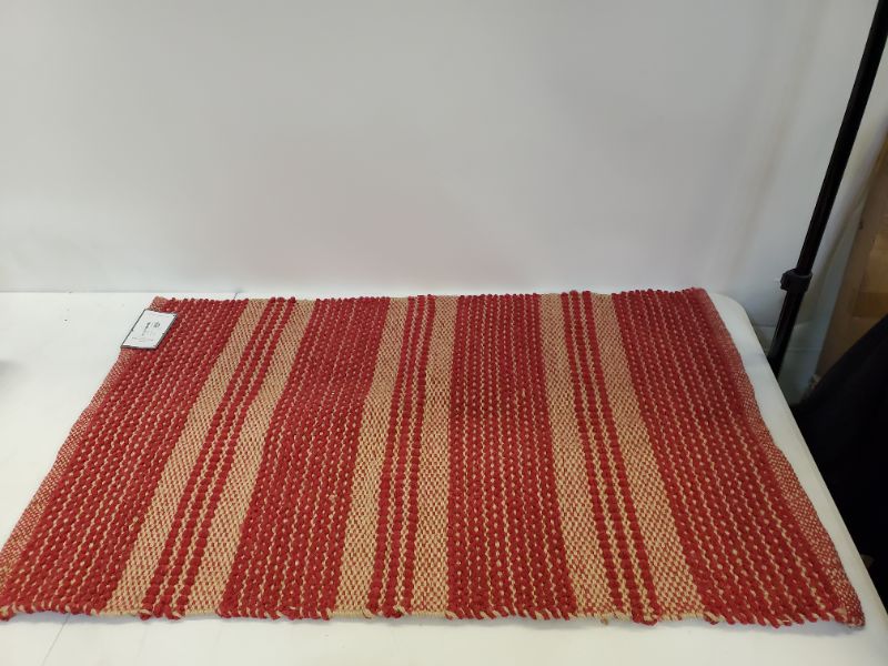 Photo 2 of Threshold -  Striped Accent Rug Red - 2'x3'