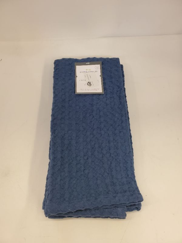 Photo 2 of Threshold- SET OF 2  Cotton Waffle Kitchen Towels Blue 