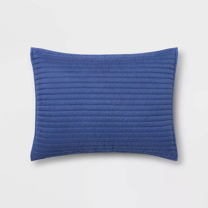 Photo 1 of ROOM ESSENTIALS - Standard Garment Washed Microfiber Quilt Sham- BLUE 