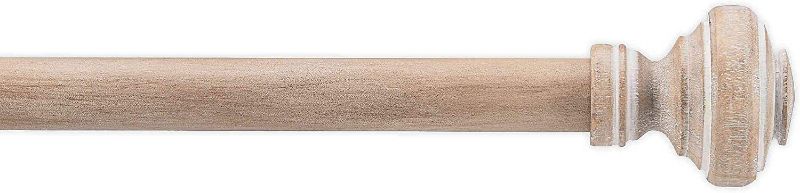 Photo 1 of Bee &amp; Willow & trade; Home Doorknob 88 to 144-Inch Curtain Rod Set in Weathered White