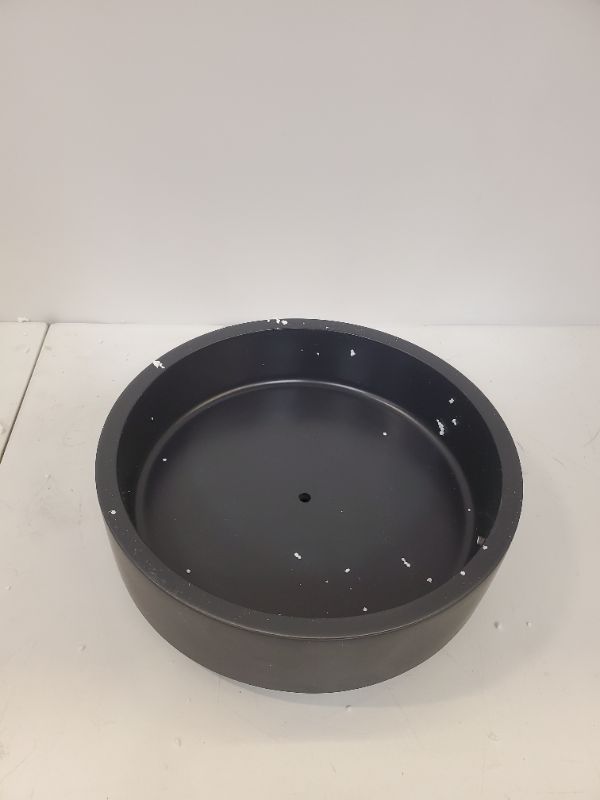 Photo 1 of 12" ROUND CONCRETE PLANTER POT-  LOW - CHARCOAL -  12RND-CMTLOW-CHL -NEW