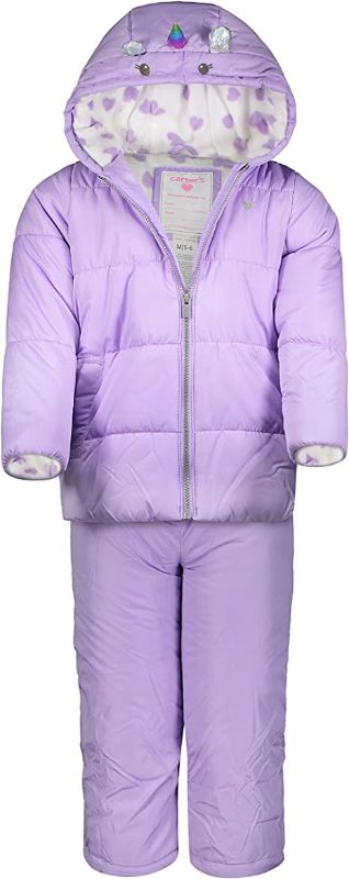 Photo 1 of Carter's Girls Hw Snowsuit C2177s98 - Purple Unicorn - size L 6x