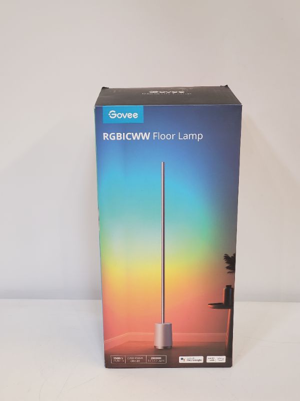 Photo 3 of Govee RGBIC Floor Lamp, LED Corner Lamp Works with Alexa, Smart Modern Floor Lamp with Music Sync and 16 Million DIY Colors, Ambiance Color Changing Standing Lamp for Bedroom Living Room Gaming Room