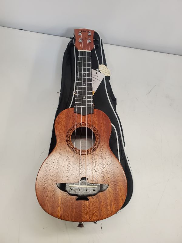 Photo 5 of AKLOT Soprano Ukulele 21 Inch Solid Mahogany Ukelele for Professional Player with Uke Beginner Kit (Gig Bag, Picks, Tuner, Strap, String, Cleaning Cloth, Starter Manual) Soprano Mahogany