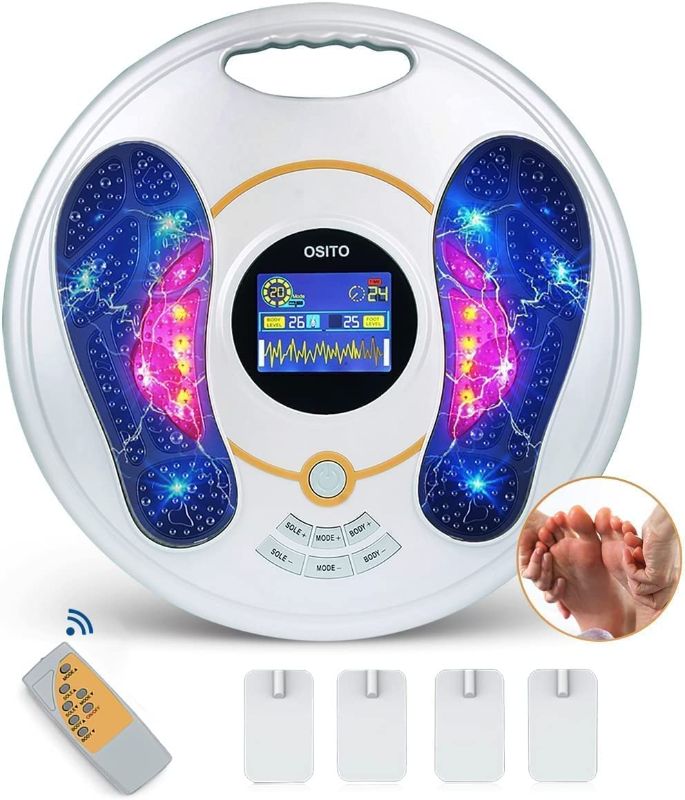 Photo 2 of OSITO Foot Circulation Stimulator, EMS & TENS Foot Massager, Electric Foot Stimulator Improves Circulation, Feet Legs Nerve Muscle Stimulator Relieves Body Pain and Neuropathy(FSA or HSA Eligible)