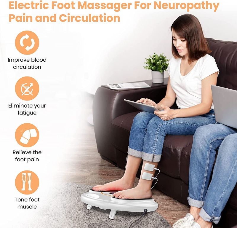 Photo 4 of OSITO Foot Circulation Stimulator, EMS & TENS Foot Massager, Electric Foot Stimulator Improves Circulation, Feet Legs Nerve Muscle Stimulator Relieves Body Pain and Neuropathy(FSA or HSA Eligible)