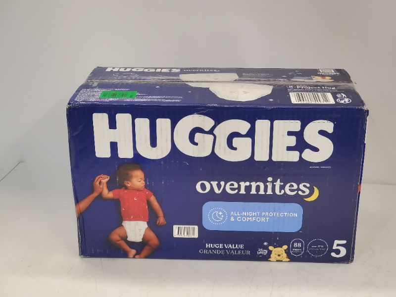 Photo 2 of Huggies Overnites Nighttime Baby Diapers  Size 5 (27+ lbs), 88 Ct, 