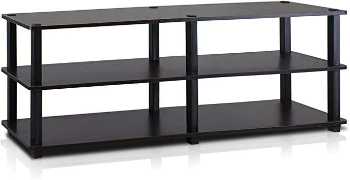 Photo 1 of BLACK GLASS 3 TIER TV STAND (47"L X 16"W X 19"H)