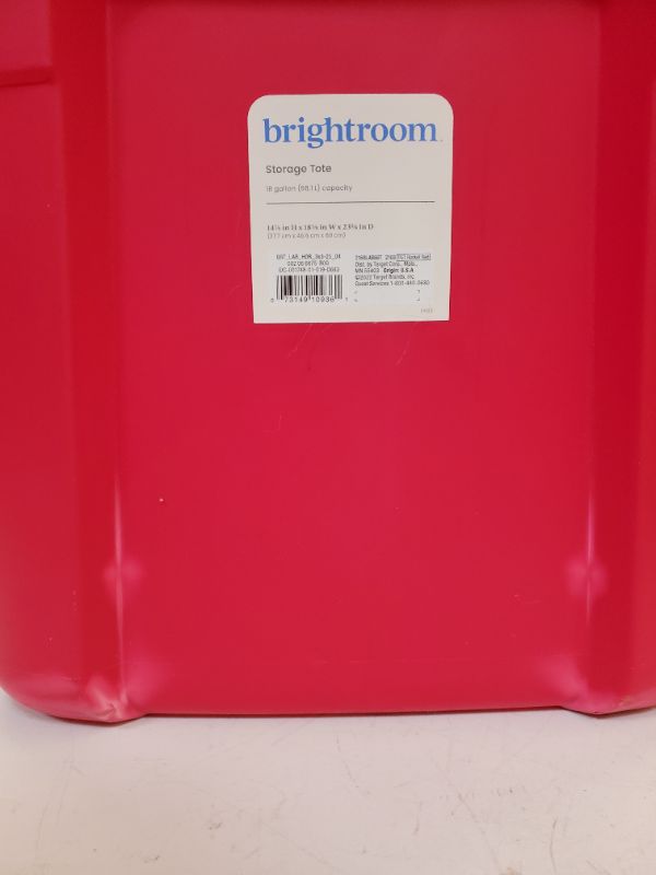 Photo 5 of 18gal Non-Latching Tote Red - Brightroom