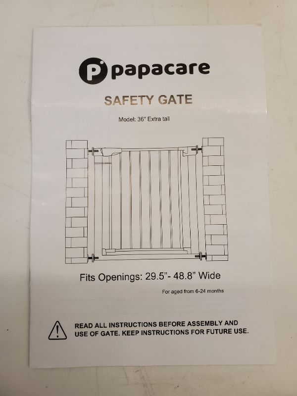 Photo 4 of PAPACARE SAFETY GATE - Model: 36" Extra tall - Openings: 29.5"- 48.8" Wide