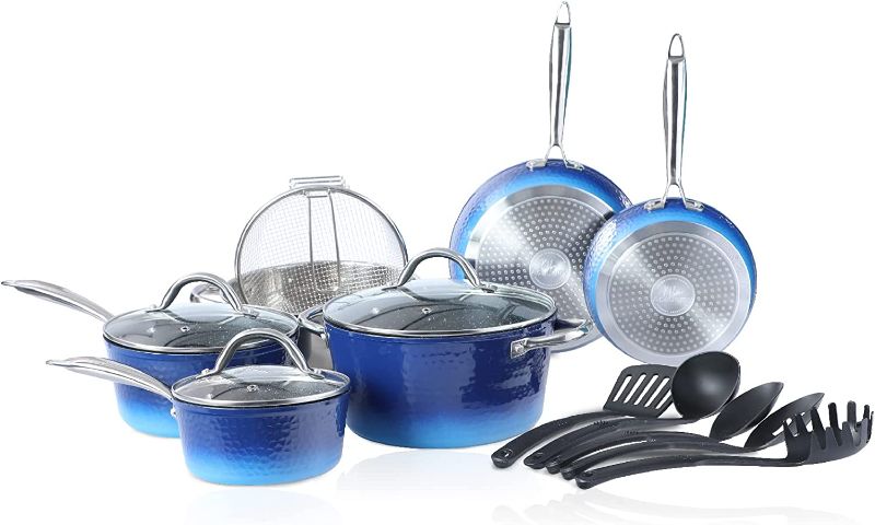 Photo 1 of KITCHEN ACADEMY - 15pcs Hammered & Blue