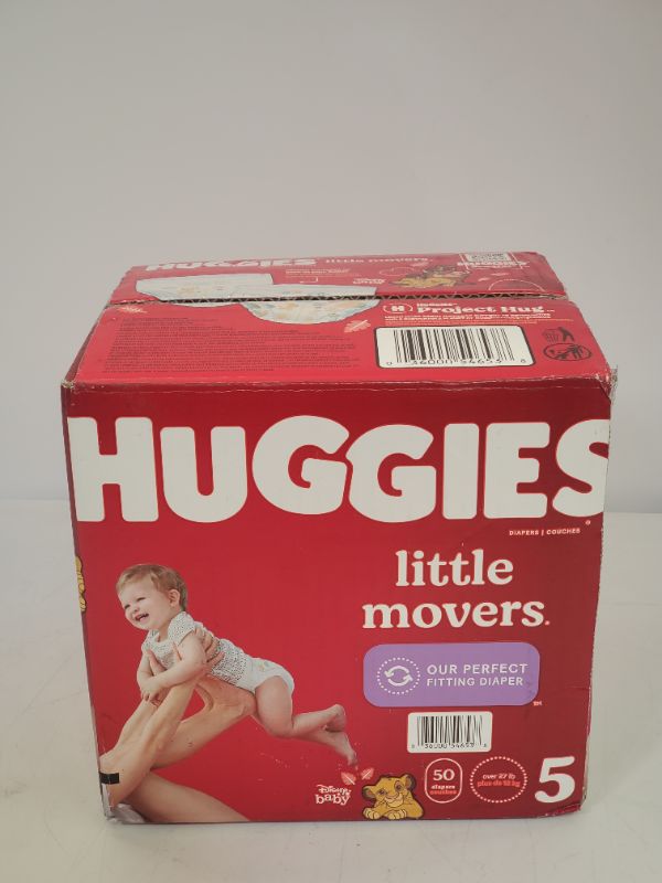 Photo 2 of Baby Diapers Size 5 (27+ lbs), 50 Ct, Huggies Little Movers Size 5 (50 Count)