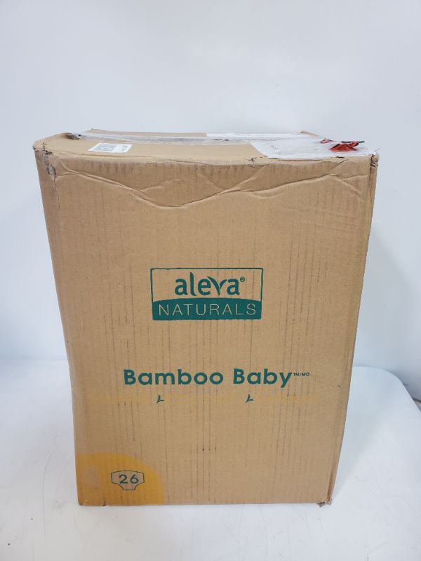 Photo 1 of Aleva Naturals Hypoallergenic Bamboo Baby Diapers for Baby, Ultra Soft, Sensitive Skin Friendly, Biodegradable, Disposable - (20-30 lbs) Economy Pack -  Size 4 (6 Pack of 23) 156 count