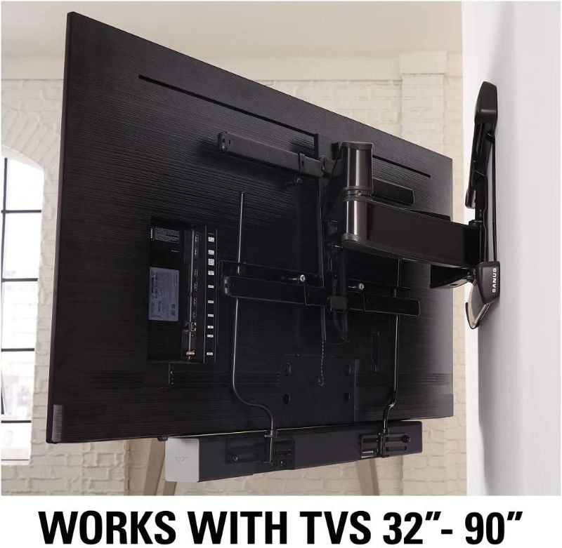 Photo 3 of Sanus Soundbar Mount For TV Mount Bracket - Height & Depth Adjust, Moves In-Sync With TV, Supports Sound Bars Up To 20 lbs - SASB1-B1