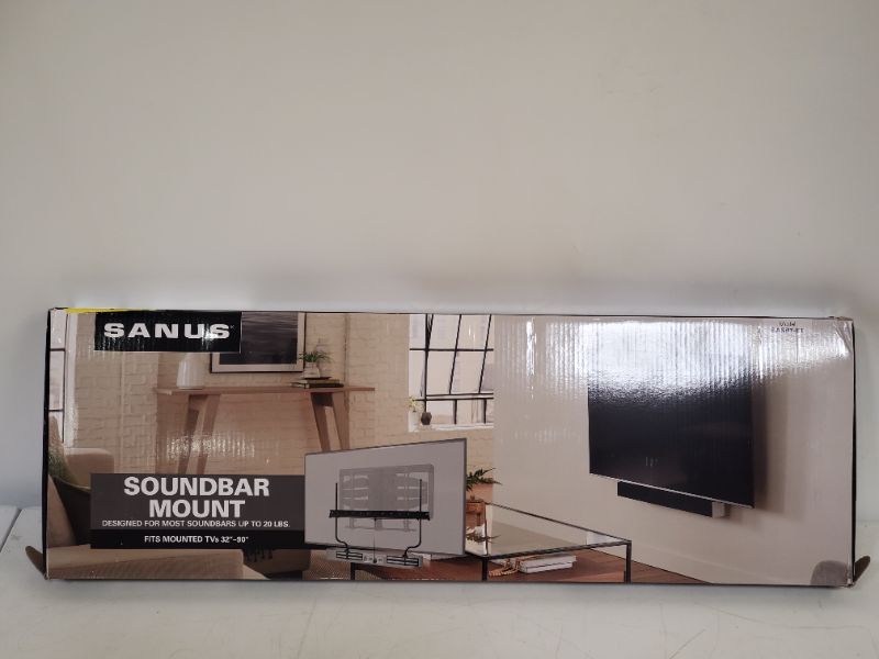 Photo 4 of Sanus Soundbar Mount For TV Mount Bracket - Height & Depth Adjust, Moves In-Sync With TV, Supports Sound Bars Up To 20 lbs - SASB1-B1