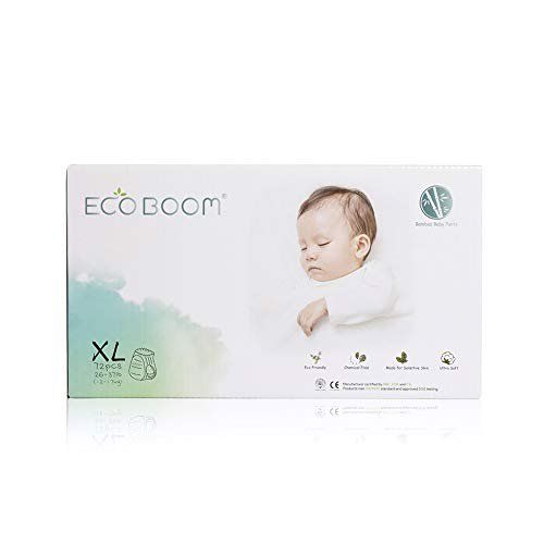 Photo 1 of ECO BOOM Bamboo Natural Disposable Baby Diapers - Eco-Friendly Baby Pants - Soft Night Time Diaper - Hypoallergenic Biodegradable Nappies for Babies | Extra Large, 72 Count