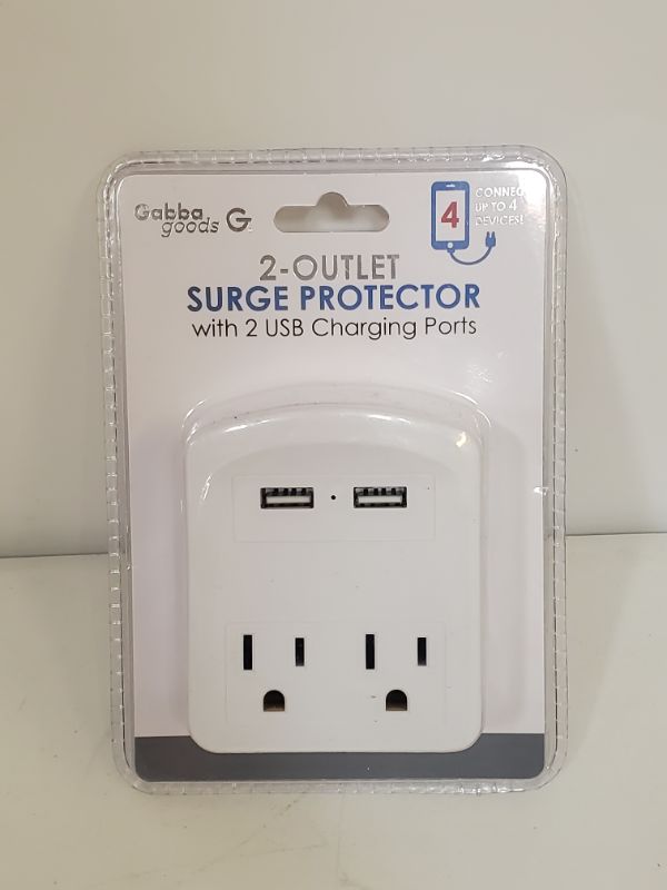 Photo 2 of Gabba Goods -   2-OUTLET
SURGE PROTECTOR with 2 USB Charging Ports