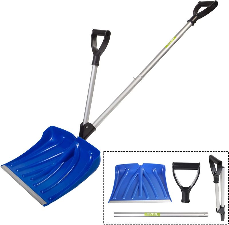 Photo 1 of MYTOL 18" Snow Shovel, Heavy Duty Impact Resistant Snow Shovel Removal Tool with 18 Inch Wide Blade and D-Grip Handle for Driveway and Yard 