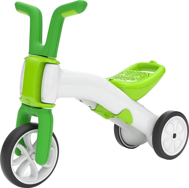 Photo 1 of Chillafish Bunzi Gradual Balance Bike and Tricycle, 6 inches, 2-in-1 Ride on Toy for 1-3 Years Old, Silent Non-Marking Wheels, Lime