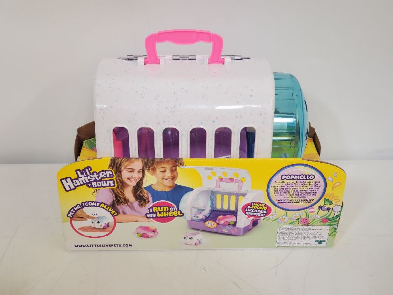Photo 3 of Little Live Pets - Lil' Hamster: Popmello & House Playset | Interactive Toy. Scurries, Sounds, and Moves Like a Real Hamster. Soft Flocked. Batteries Included. for Kids 4+