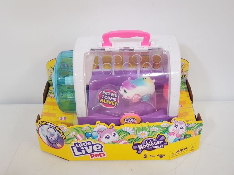 Photo 2 of Little Live Pets - Lil' Hamster: Popmello & House Playset | Interactive Toy. Scurries, Sounds, and Moves Like a Real Hamster. Soft Flocked. Batteries Included. for Kids 4+