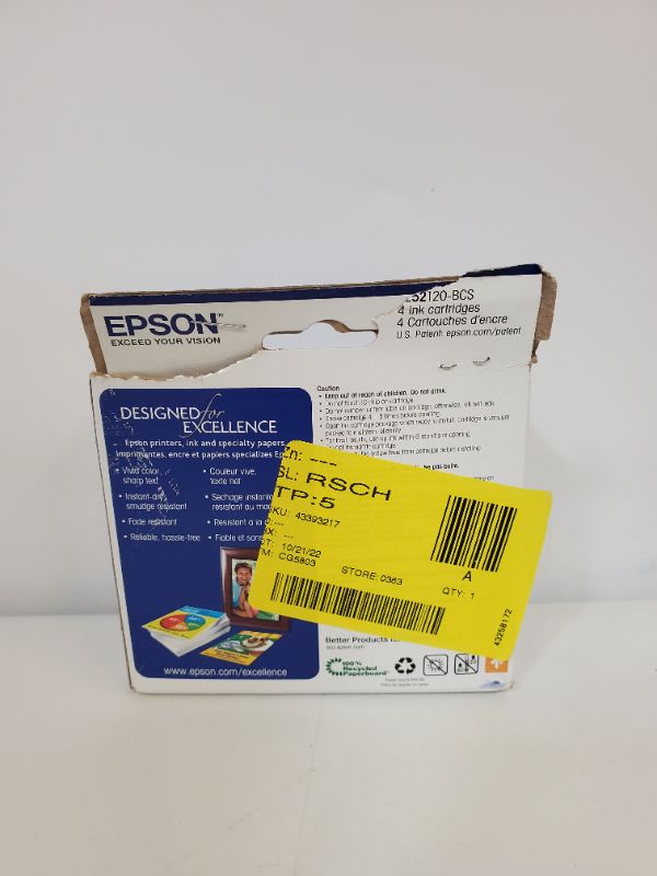 Photo 3 of EPSON T252 DURABrite Ultra Ink Standard Capacity Black & Color Cartridge Combo Pack (T252120-BCS) for select Epson WorkForce Printers