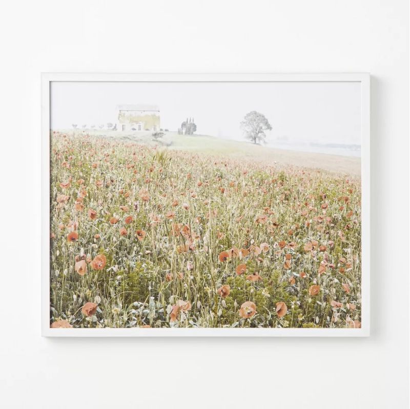 Photo 1 of  Wildflowers on the Hill Framed Under Plexiglass 30" x 24" 