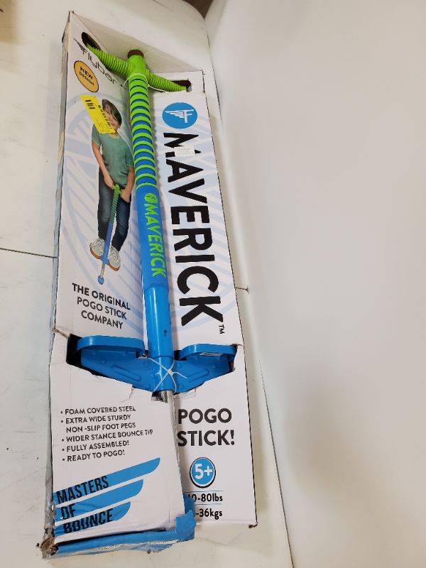 Photo 3 of Flybar Maverick Pogo Stick - Blue/Green