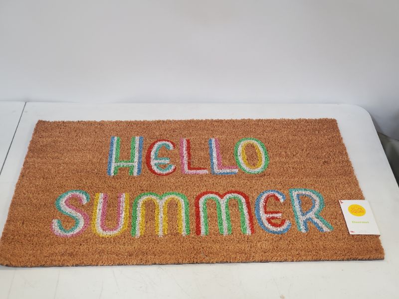 Photo 2 of Hello Summer Doormat Brown - Sun Squad - 16"x26" 