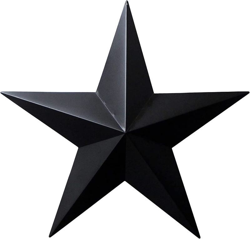 Photo 1 of 34"  Rustic Metal Barn Star for Outside Country Antique Matte Finish Distressed Black Barn Stars for Home Decors or Farmhouse Wall Art Decorations