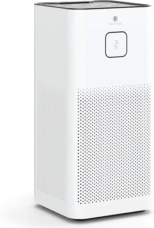 Photo 1 of Medify MA-50 Air Purifier with H13 True HEPA Filter with UV | 1100 sq ft Coverage | for Wildfire Smoke, Dust, Odors, Pollen, Pet Dander | Quiet 99.9% Removal to 0.1 Microns | White