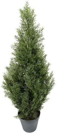 Photo 1 of TWO Pre-potted 3' Artificial Cedar Topiary Outdoor Indoor Tree