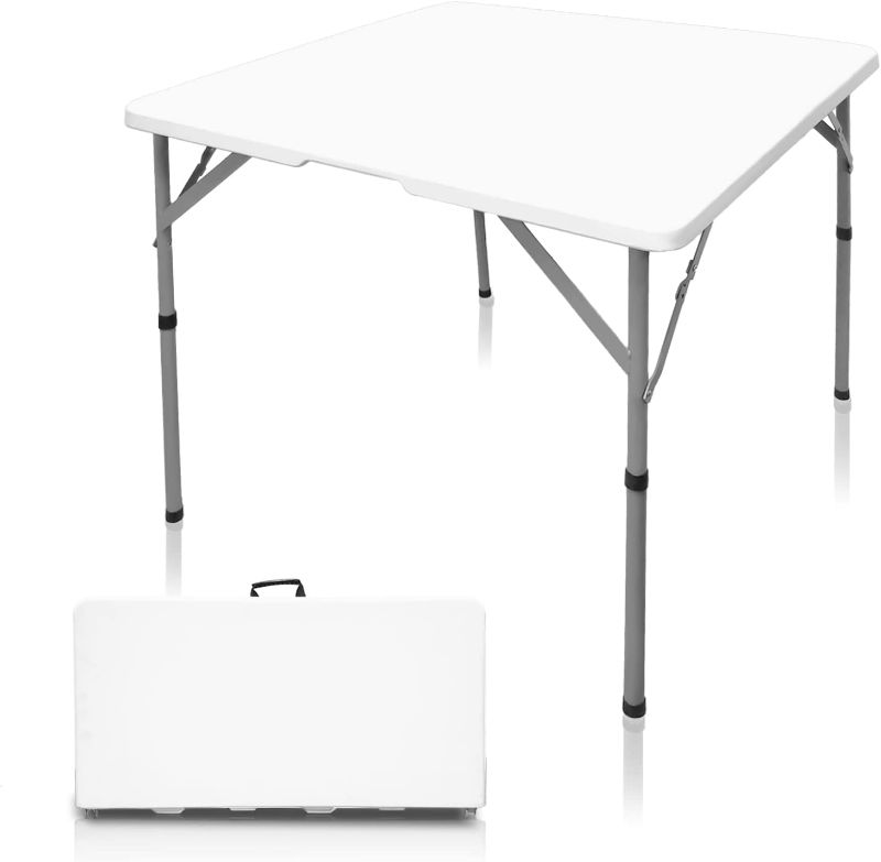 Photo 1 of Plastic Square - Fold In Half Table - Item No.: C0122  - White 