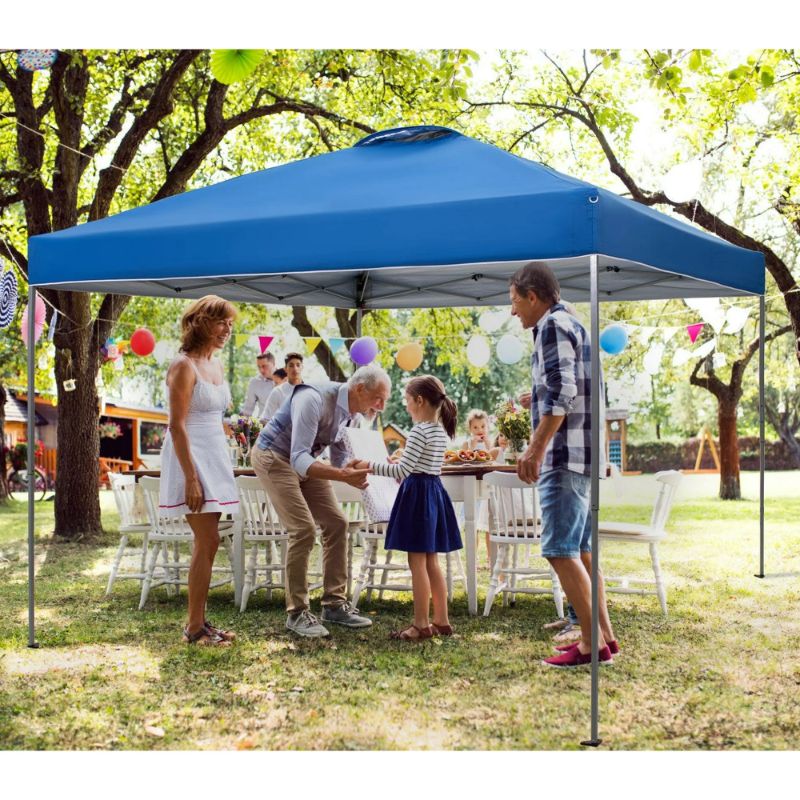 Photo 2 of PHIVILLA 1 0' x 10' Outdoor Gazebo Instant Pop Up Canopy Tent with Wheeled Bag - Blue ga022 -bl 
