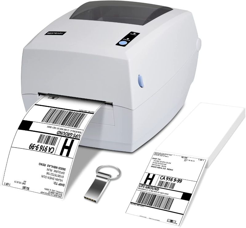 Photo 1 of BESTEASY Shipping Label Printer, USPS Label Printer, 4x6 Thermal Printer for Shipping Labels, Commercial Grade Label Maker-High Speed & Clear Printing, Compatible with FedEx, Amazon, Ebay, ups, etsy