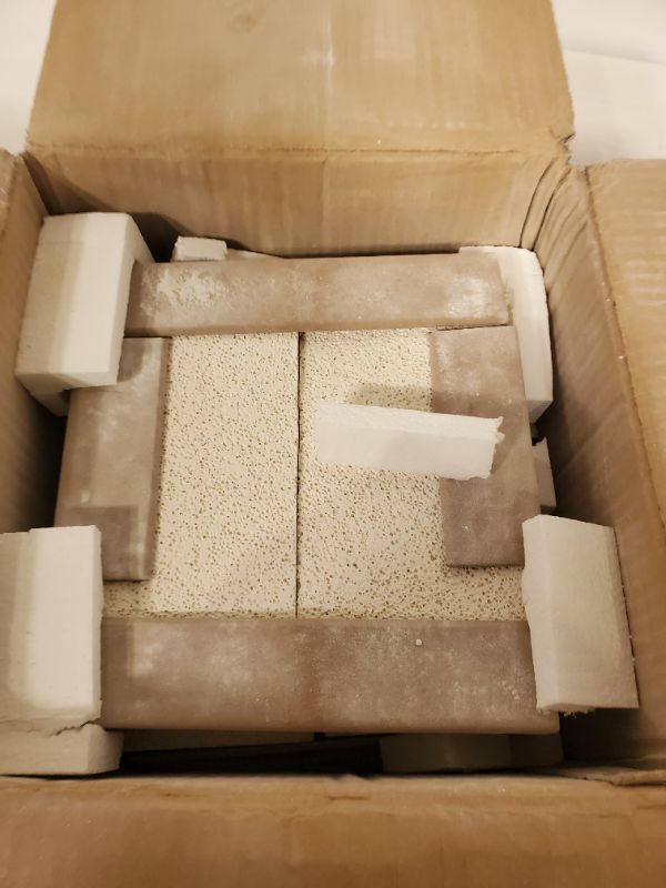 Photo 5 of set of 4 pieces - Insulating Fire Brick for Forge, Soft Insulated Fire Brick for Pizza Oven, Kilns, 2700F Fireplace Bricks, Fire Pit Accessories for Heater, Metal Clay, Jewelry Soldering