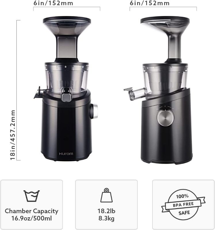 Photo 2 of Hurom H101 Easy Clean Slow Juicer - Pearl Black