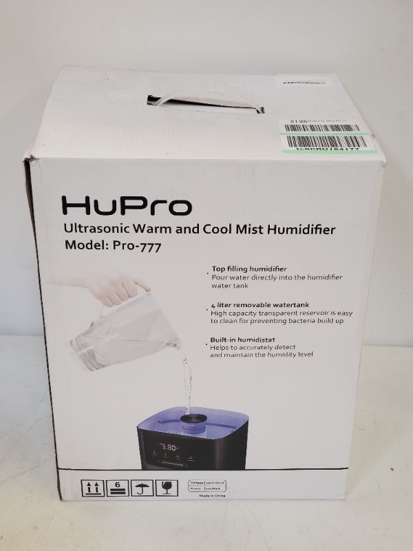 Photo 3 of HuPro Ultrasonic Warm and Cool Mist Humidifier -  Model: Pro-777